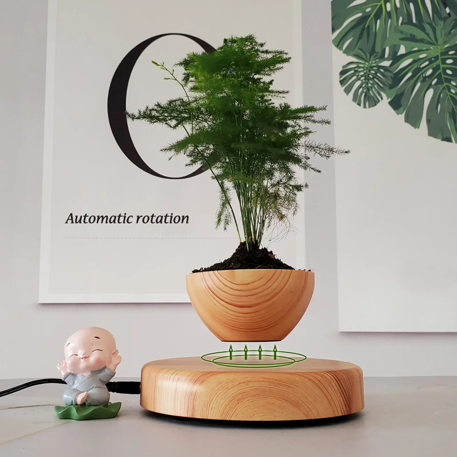

Floating Magnetic Planter: Creative Decor Gift for Plant Lovers， home accessories
