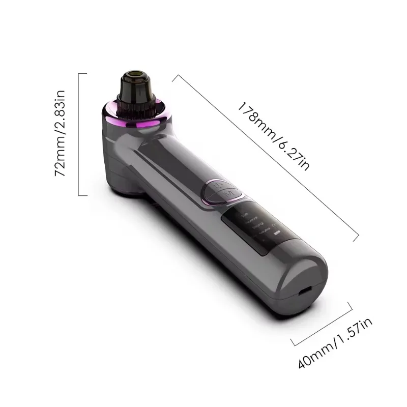 Elektryczny oczyszczacz porów twarzy, urządzenie do usuwania trądziku, podgrzewanie twarzy, mikropęcherze, próżniowy odkurzacz do wągrów ze stali nierdzewnej.