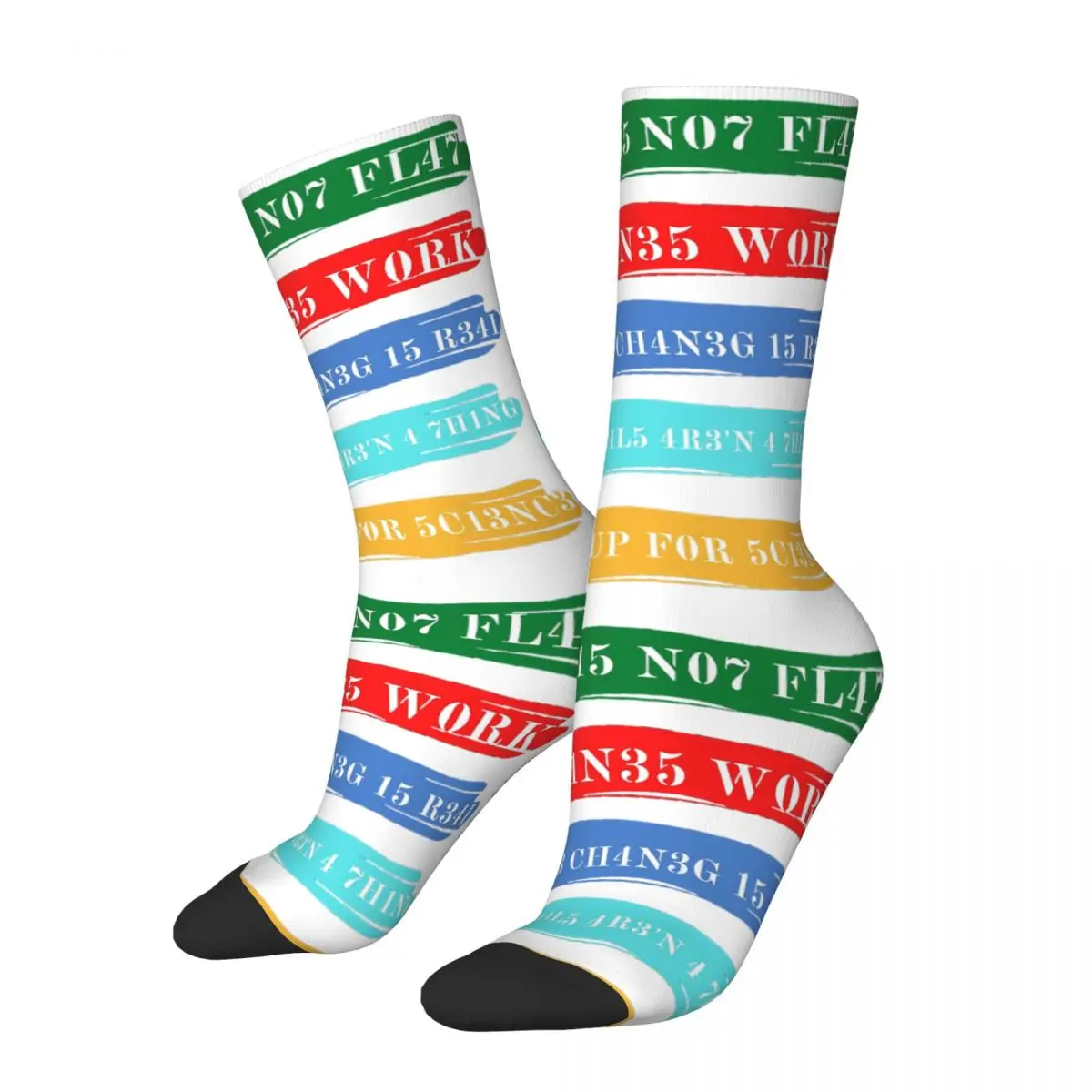 

Intelligence Is The Ability To Adapt To Change Neutral Round neck Socks Cycling Novelty Spring Summer Autumn Winter Stockings