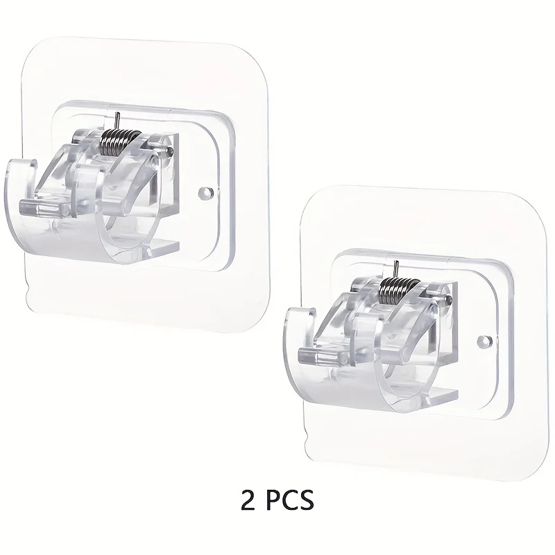 Cortina auto-adesiva Rod Holder, sem perfuração, prego livre, ajustável, banheiro, cozinha, Bathro, 2 pcs, 8pcs