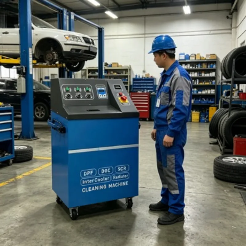SCR DPF Filter Washing Equipment High Efficient Circulation Water System For Auto Garage Diesel Exhaust Filter Maintenance