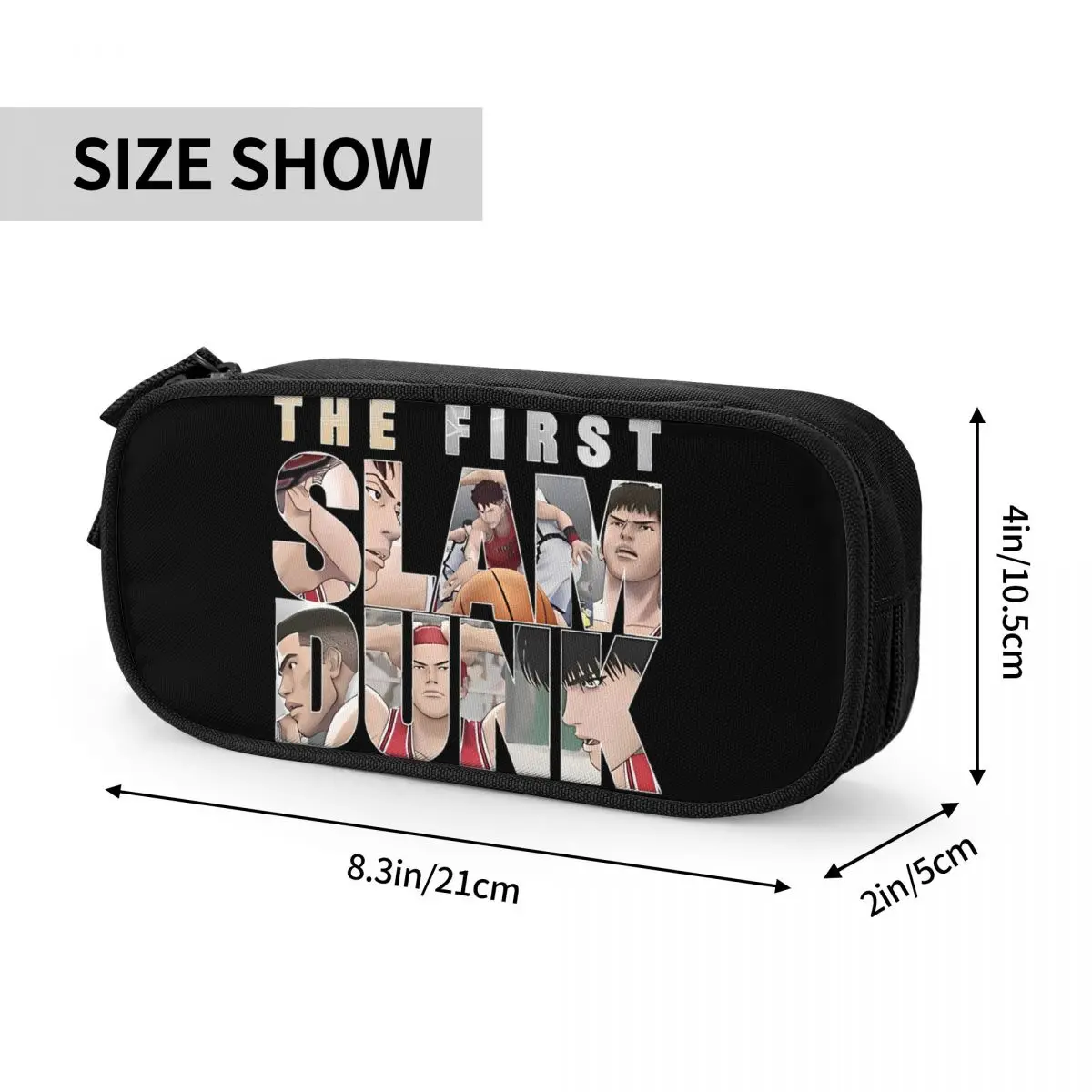 Slam Dunk Movie Pencil Cases, Sakuragi Hanamichi, Basketball Pen Box para Estudante, Grandes Sacos De Armazenamento, Zipper Papelaria