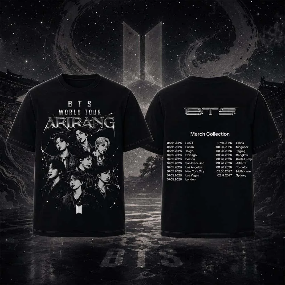 Suga BTS Swim Arirang Album Mixed Shirt 2026 27 New Men and Women Kids Fashion Casual Cotton Oversized T-shirt Streetwear Y2K