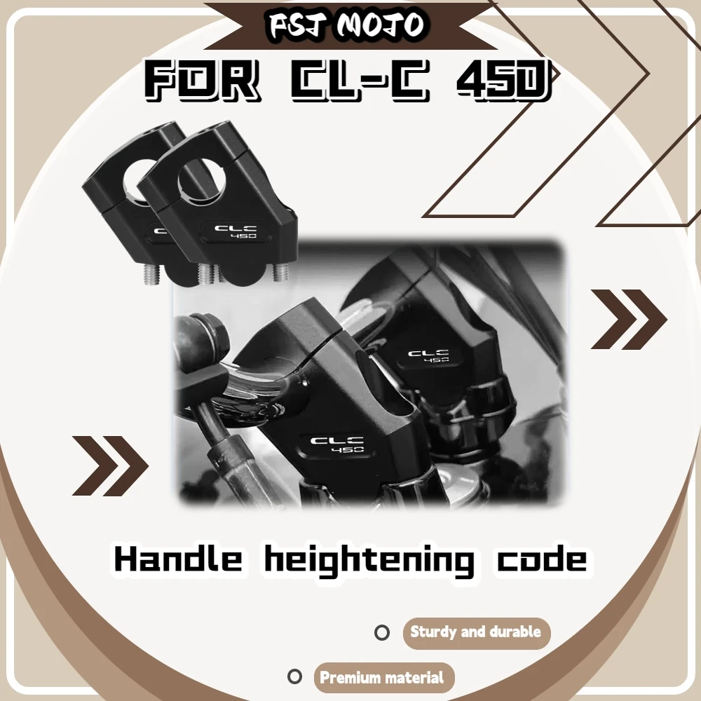 For CL-C 450  Machined Alloy Handlebar Spacers Up & Back Adjustment Ease Hand Pressure For Long Time Street Bike Riding