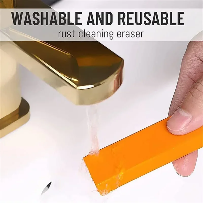 2/1PCS Easy Limescale Eraser Bathroom Glass Rust Remover Rubber Eraser Household Kitchen Cleaning Tools for Pot Scale Rust Brush