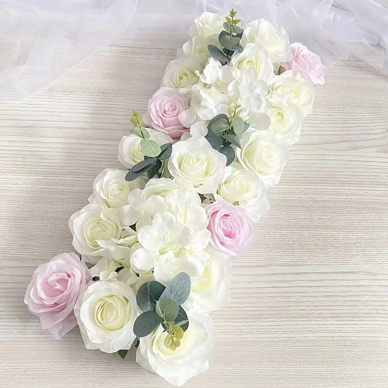 50cm Artificial Rose DIY Wedding Flower Pattern Decoration Wedding Artificial Flower Simulation Road Leading Flower Arch