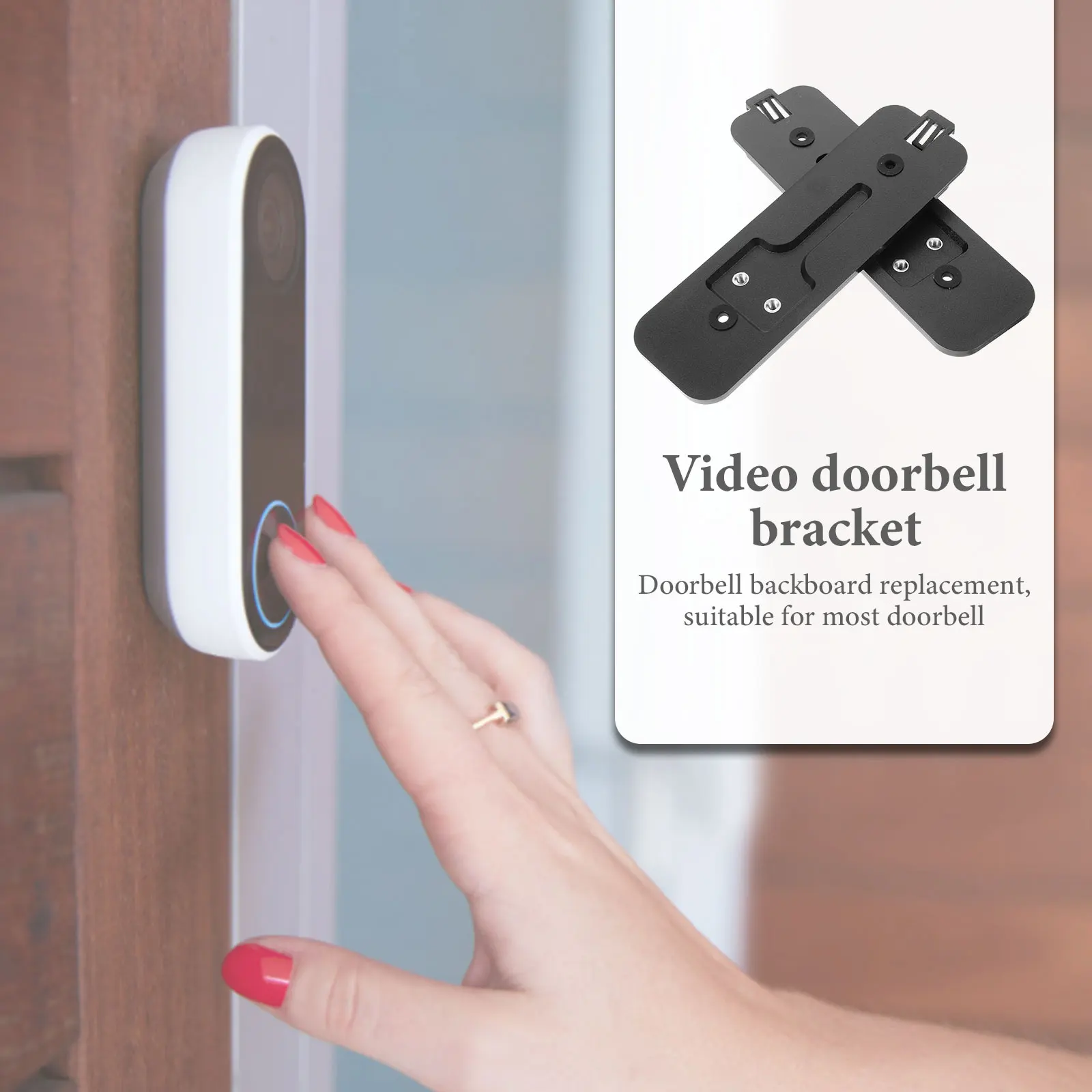 

2 Sets Mounting Bracket For Video Doorbell Backplate Replacement Parts Video Doorbell Mount Bracket Plastic AntiTheft Compatible