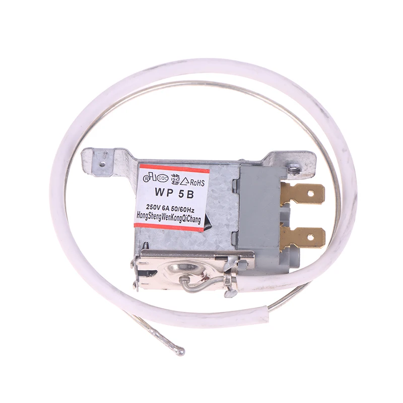 WP5B 2Pin Refrigerator Refrigeration Thermostat AC 250V 6A 50/60Hz Refrigerator Accessories 50cm Metal Cord