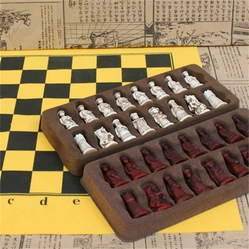 

Антикварные шахматные доски из ПВХ, фигурка шахматной фигуры Qing Pawn, реалистичная фигурка шахматной фигуры, подарок для детей/батьев и детей, настольная игра