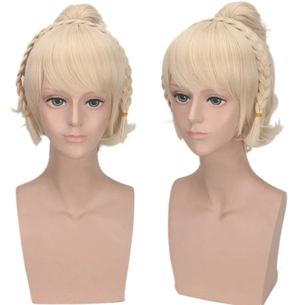 

Synthetic Long Blonde Braid Cosplay Wig for Women Heat Resistant Fiber Anime Costume Party Hair
