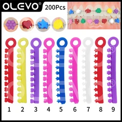 Dental Elastic Ligature Ties Orthodontic Bands Personalized Designs Colorful Star Heart flower Smiley for Ortho Braces