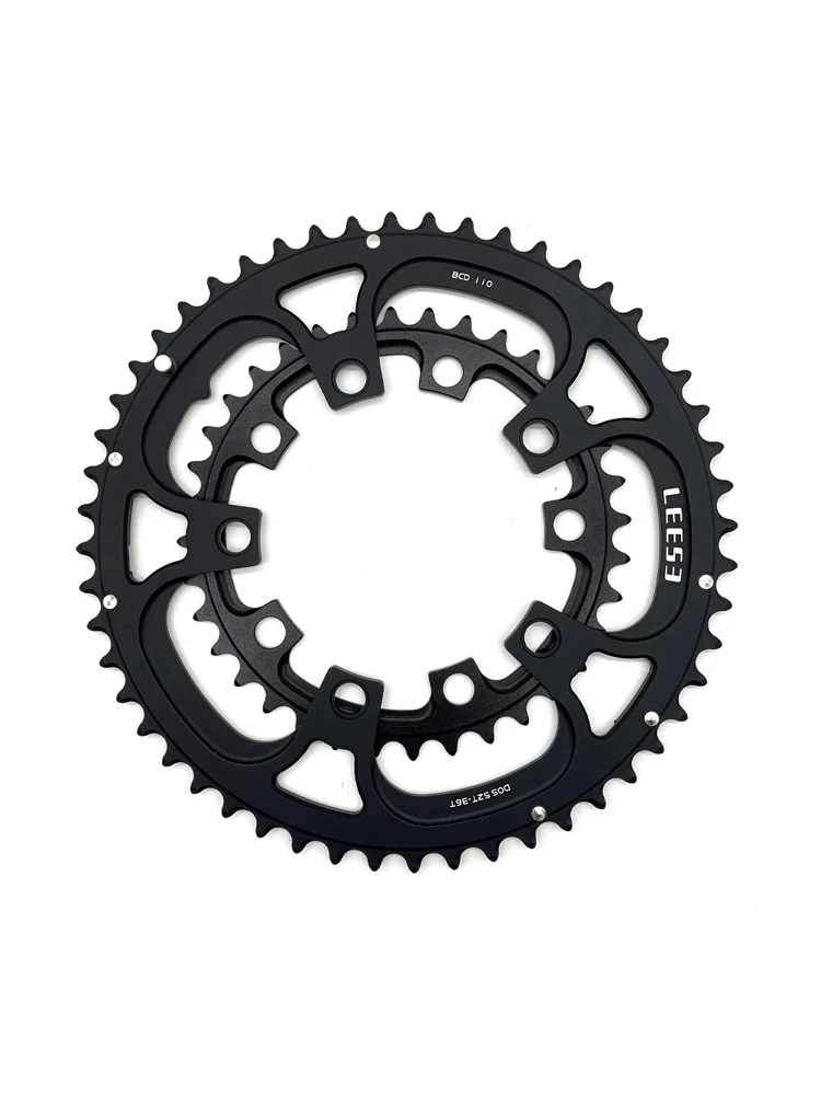 AEROWERK Leese Rennrad-Kettenblatt 110BCD Kettenblatt 50-34T 52-36T 53-39T, 5-Arm Fahrradkurbel Kettenrad BCD110 – Detail 4