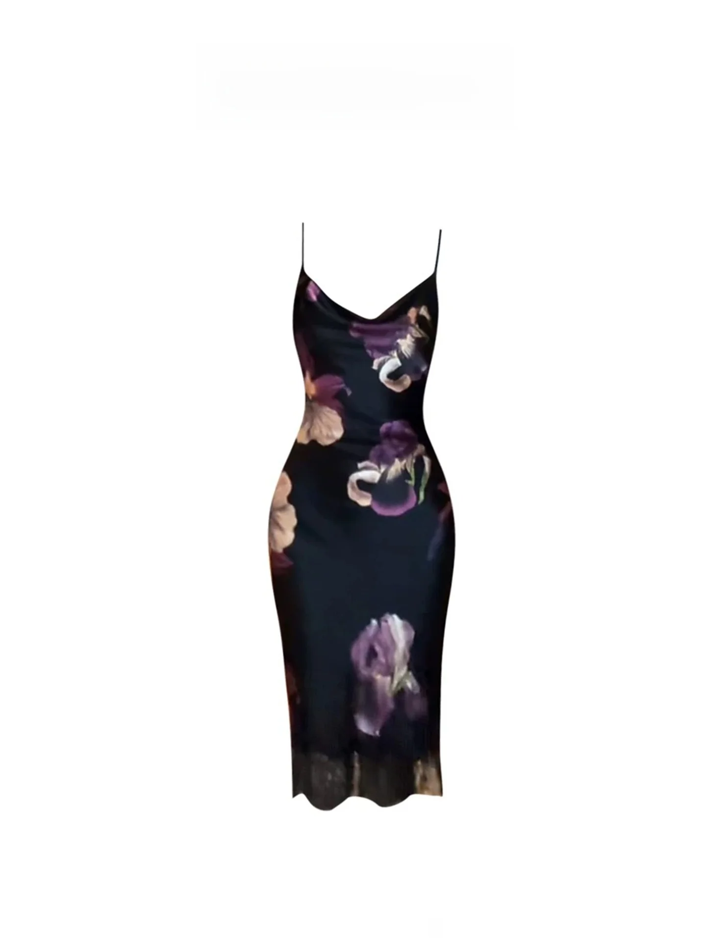 

HEZA Summer Vintage Floral Print ter Dr Women's Slim Fit Bodycon Skirt Casual High Waist Svel Zipper Closure Dr