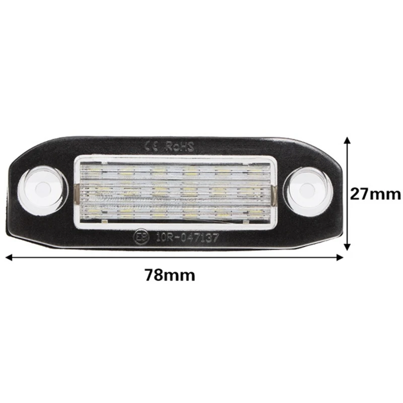 Luz LED superbrillante para matrícula de coche, accesorio Canbus para Volvo S80, XC90, S40, V60, XC60, S60, C70, V50, XC70, V70, blanco, 2 piezas