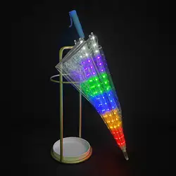 LED Umbrella with Flashlight Fashion Adults Travel Light up Umbrella for Outdoor