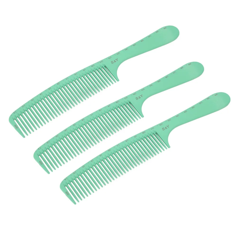 3pcs Stylish Detangling Hair Comb Portable Wide Tooth Design Wide Tooth Comb Practical Round Handle Anti Static Comb