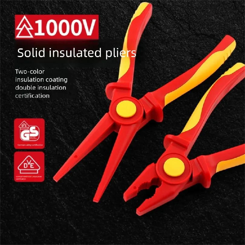 Making Tools Plastic Mini Pliers Handcraft High Voltage 1000V Wire Cutting Pliers Needle-nose Practical Insulated Pliers Jewelry