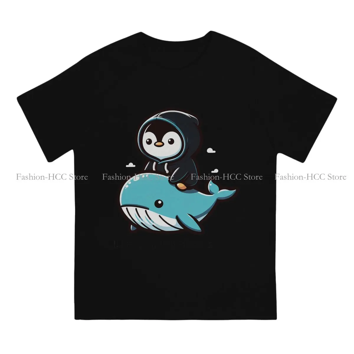 Penguin Polyester TShirt for Men Linux  Docker Humor Casual Tee T Shirt Novelty Trendy