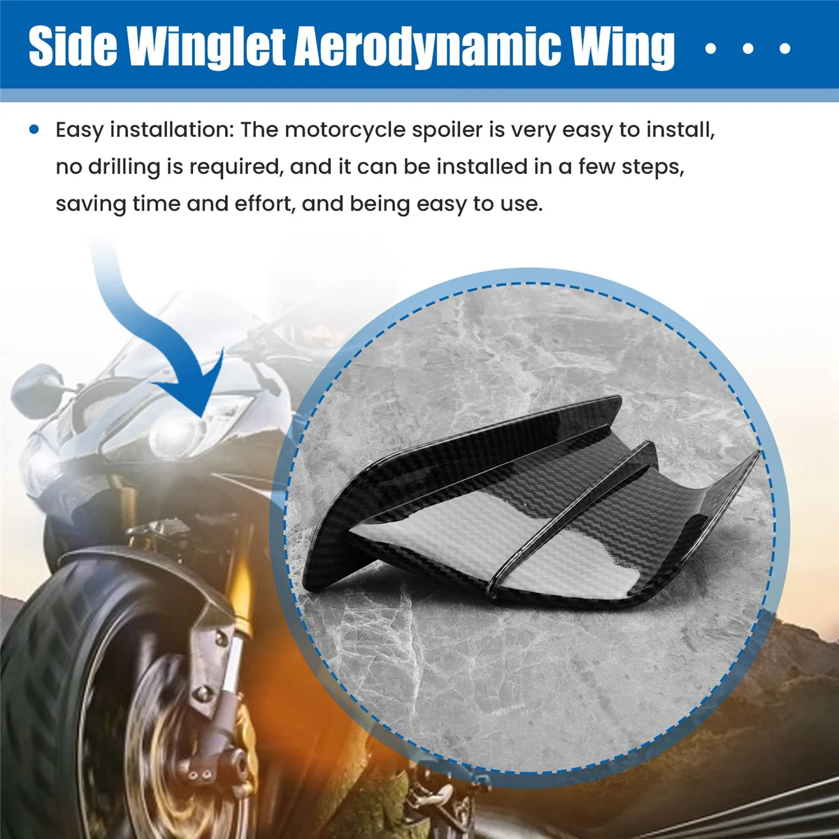 Motor Fairing sisi Winglet aerodinamis sayap deflektor Spoiler untuk Panigale V2 V4 899 959 1198 1199 1299(A)