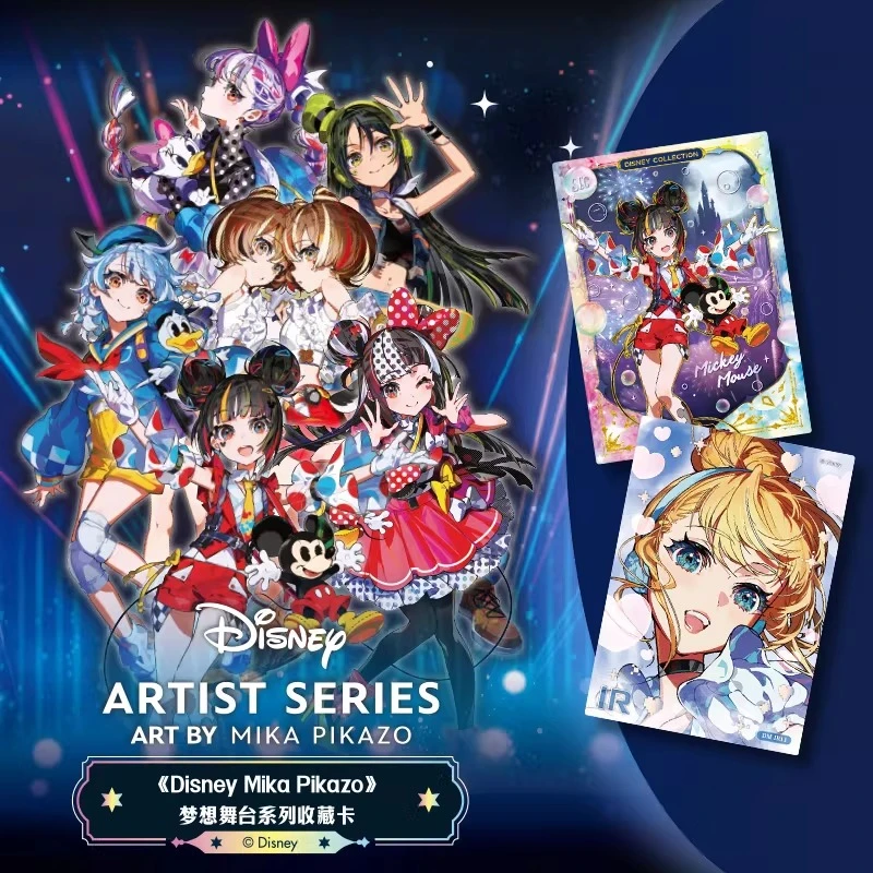 

Disney Official Anime Merchandise Mika Pikazo Dream Stage Series Collectible Cards Mickey Children's Toys Birthday Gifts