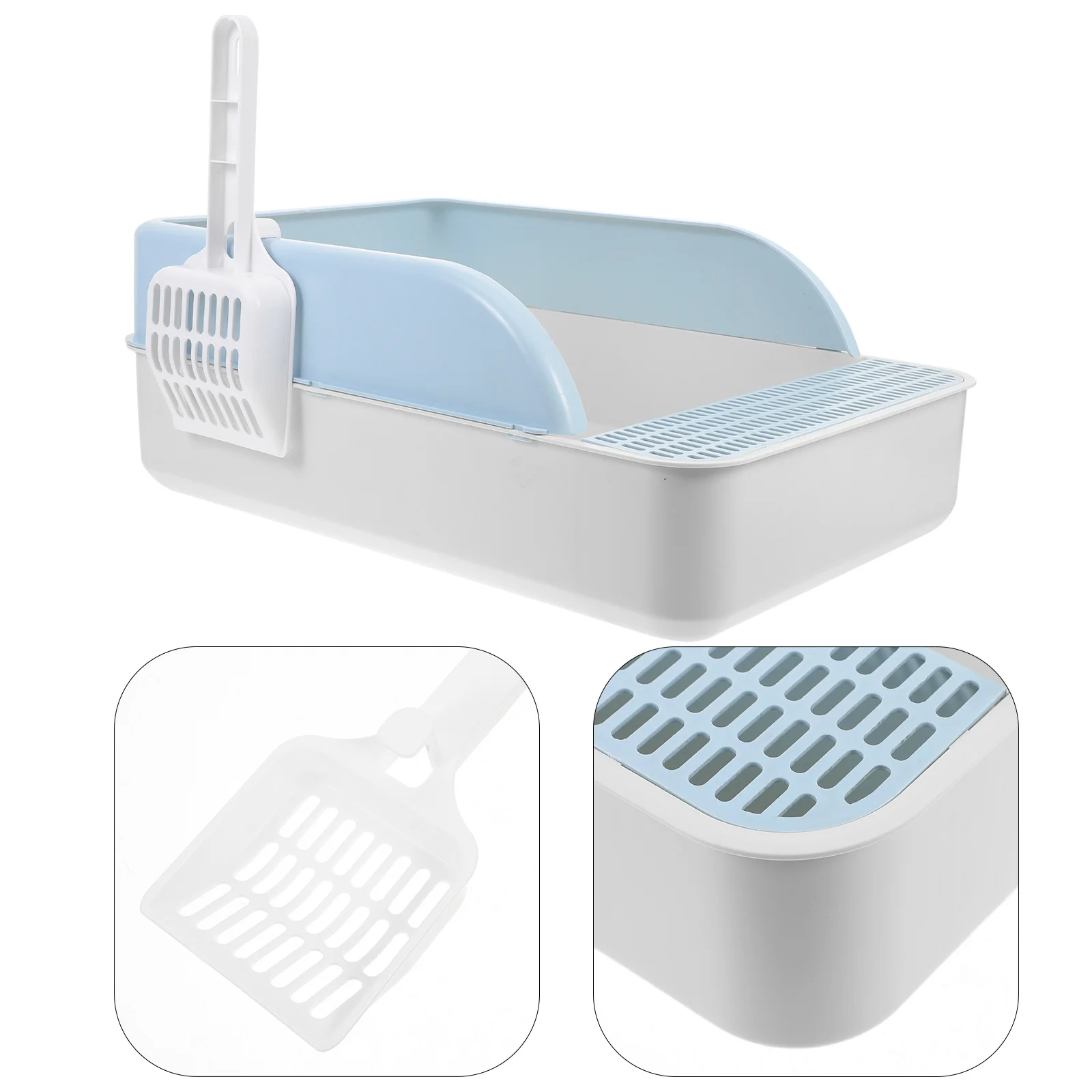 

Cat Tray Open Type Kitten Litter Box Small Anti-Splash Large Capacity Portable Travel Litter Box For Cats Pet Toilet Low