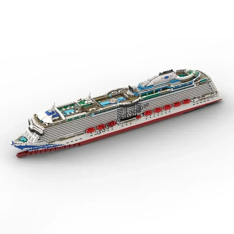 New 4595Pcs Moc Royal Princess Cruise Ship City Port Model Diy Technology Diy Creative Ideas KidToy Christmas Gift Custom Puzzle