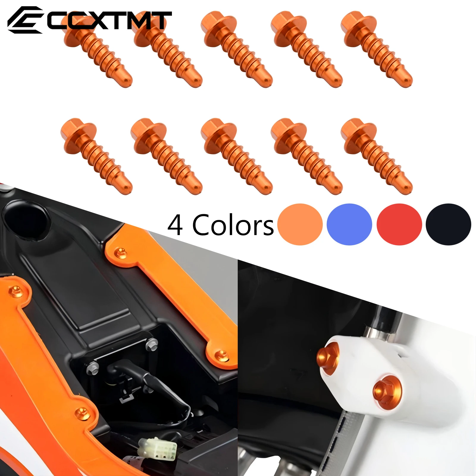 10 pçs cnc motocicleta auto rosqueamento parafuso kit para ktm sx sxf xc xcw xcf exc exc 125-530 2004-2021 2022 2023 peças universais
