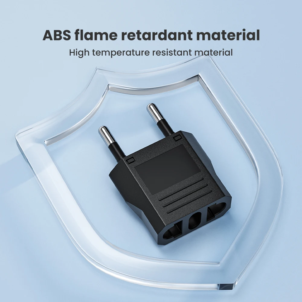 Elough EU Euro KR Plug Adapter US Ke EU Plug Adapter Travel KR EU Adapter Electric EU Plug Converter Power Socket Eropa 1-10Pcs