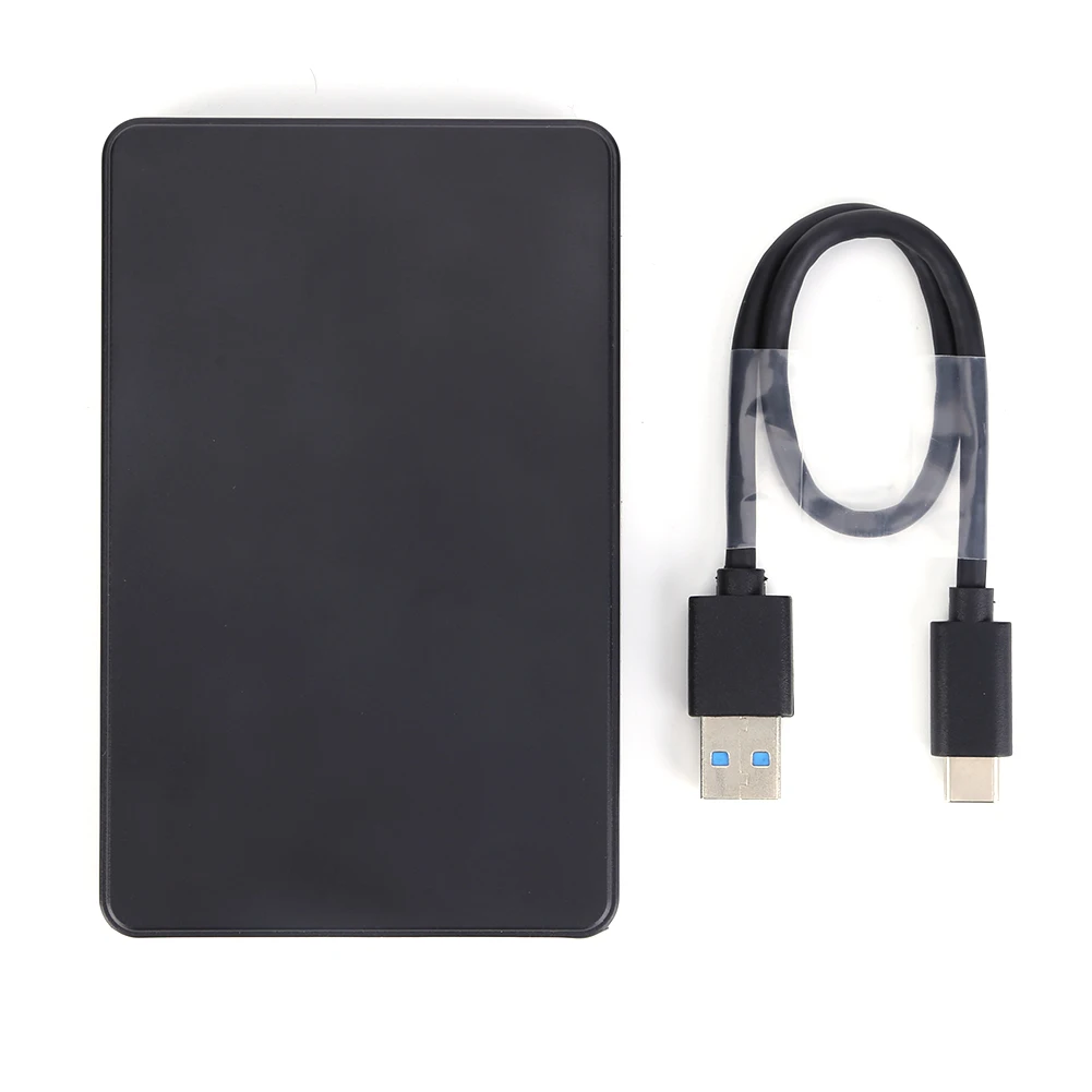

USB3.1 Hard Drive Case with USB3.0 To Type-C Cable 2.5in Portable Harddisk Case Hot Swap Plug and Play for SATA 1/2/3 HDD Or SSD