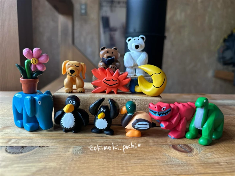 متوفر في المخزون Qualia Daisuke Kondo مجموعة فنية سلسلة 1 و 2 الدب القطبي القمر جرو الحيوان عمل أرقام جمع لعبة الزينة #4