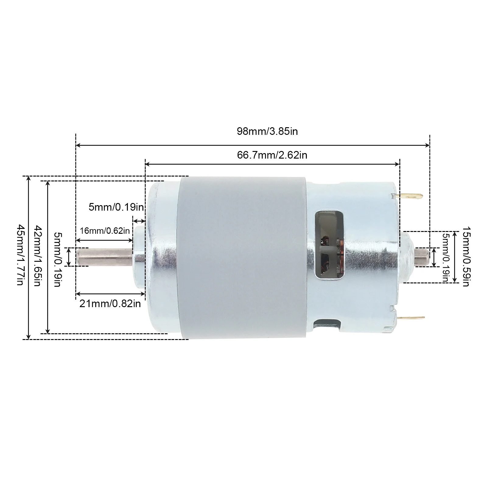 775 DC Motor 12V/24V Micro Motor DIY Table Drill Accessories Tool with JT0 B10 B12 Adapter Connecting Rod Electric Motor Braket