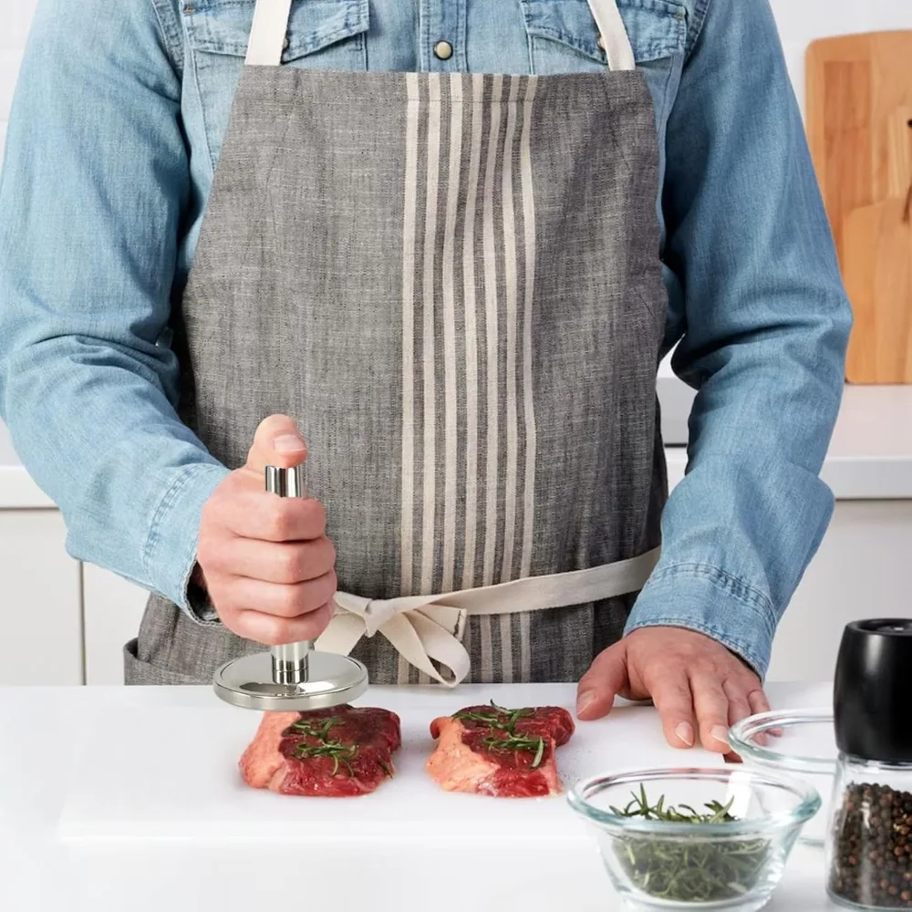 

Food Grade Stainless Steel Meat Tenderizer Rust Proof Weighted Meat Loosening Hammer Preventing Odor Transfer Mirrored Surface