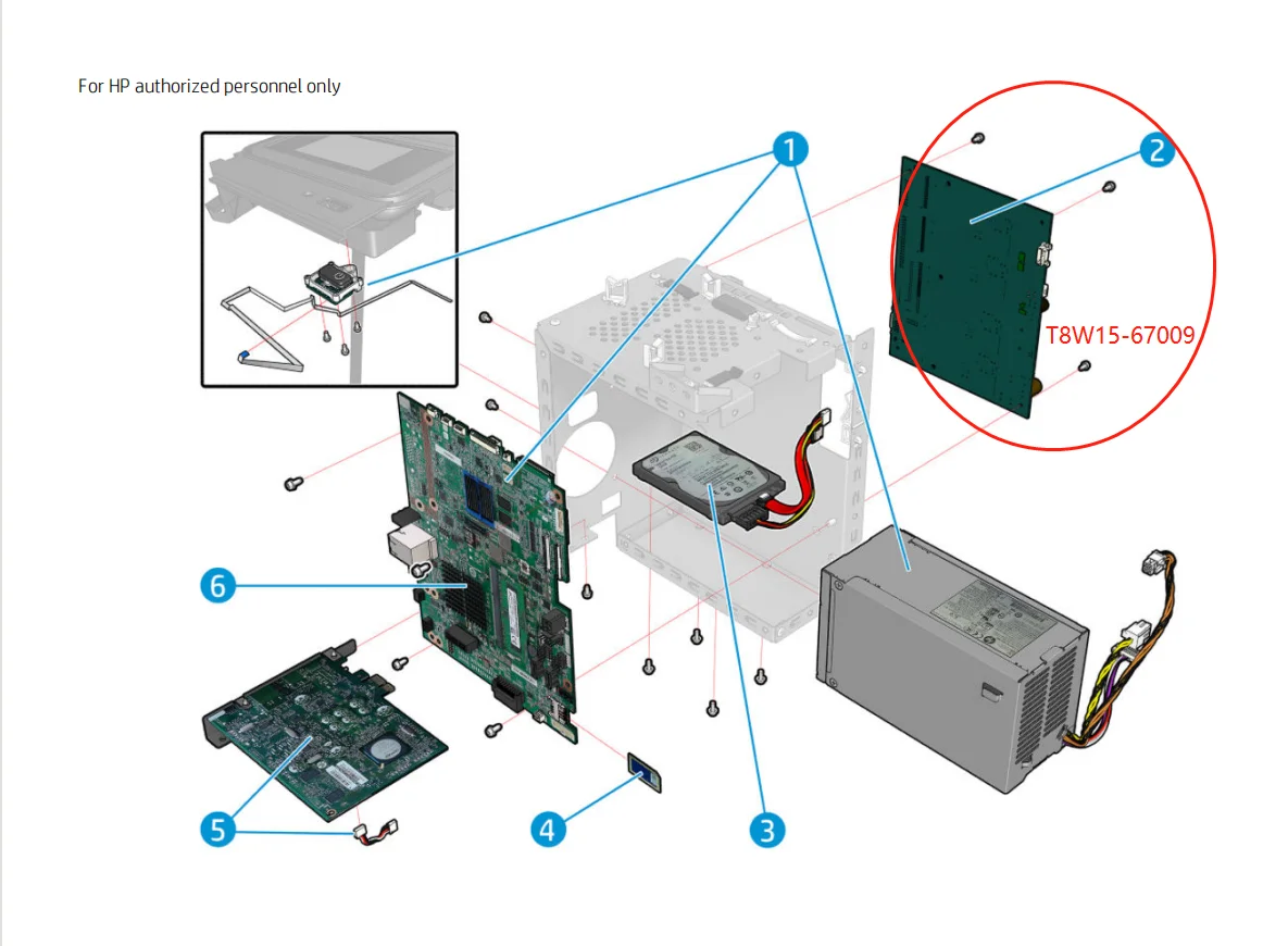 T8W15-67009 Mechatronics PCA Board Fit for Designjet Z6 Z9 T1700 746 747 Printer Plotter Parts POJAN