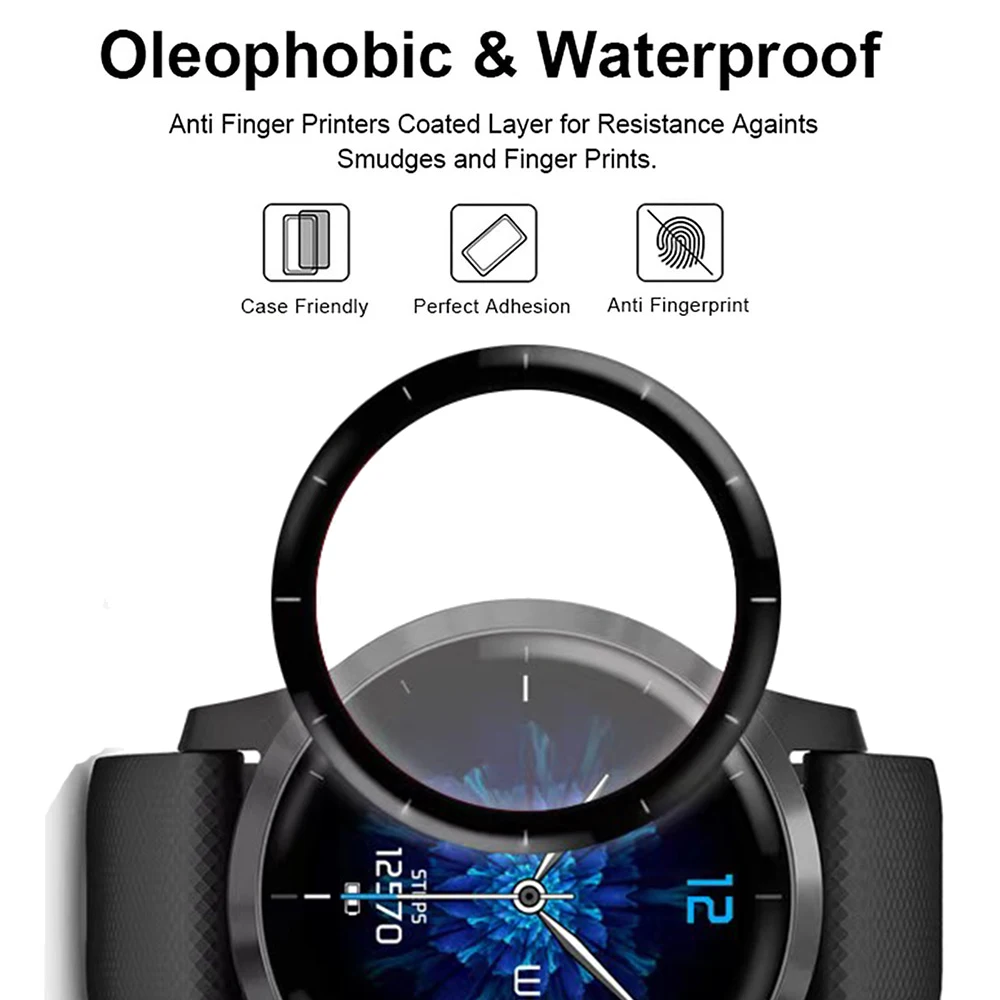 ฟิล์มนาฬิกา1/3/5ชิ้นสำหรับ Garmin vivoactive 4/3D แอคทีฟคอมโพสิตฟิล์มโค้งสมาร์ทวอท์ชป้องกันหน้าจอไม่ใช่กระจก