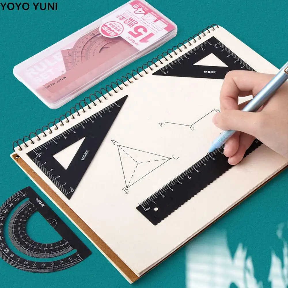 جودة الطلاب مكتب الرياضيات البوصلة قياس الحكام المعدنية فحص القرطاسية صياغة لوازم الألومنيوم حاكم مجموعة #1