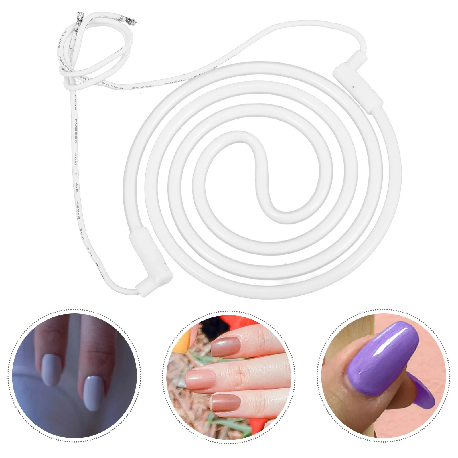 أنبوب إضاءة LED لمصباح طلاء الأظافر الحلزوني، جزء بديل لمجفف الأظافر، مستلزمات مانيكير سريعة الجفاف، فن الأظافر مناسب عالميًا