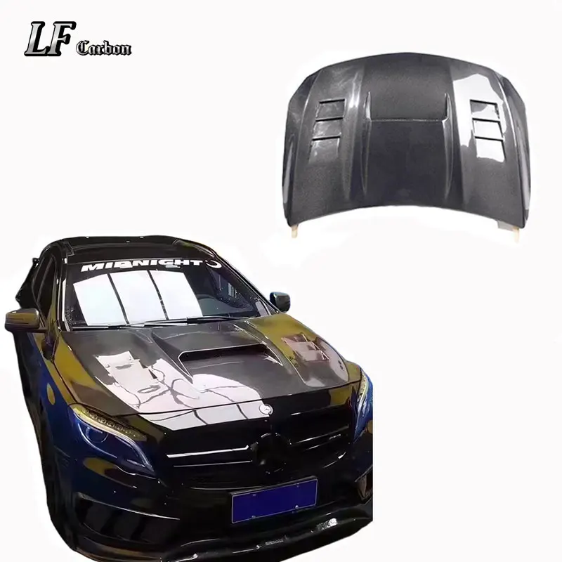 New Carbon Fiber Engine Cover Honeycomb Style for Mercedes Benz GLA X56 GLA35 GLA45 Hood Bonnet