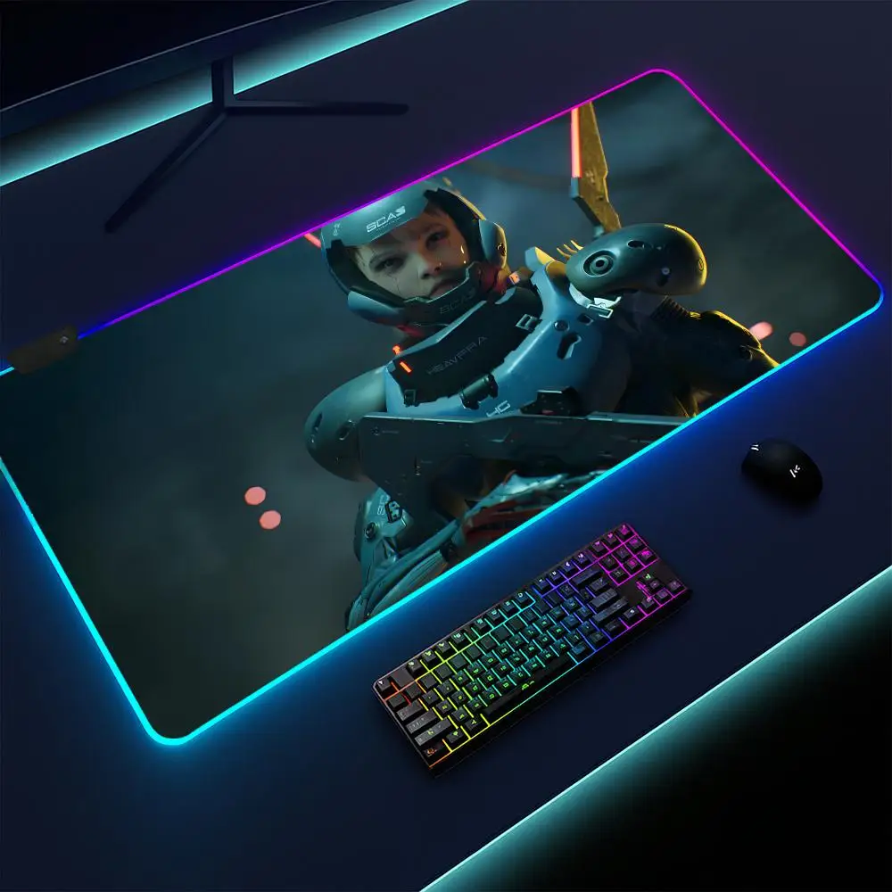 

Super Metal Eden Mouse Pad Gaming mat, LED lighted, non-slip base, waterproof, large deskpad, soft surface