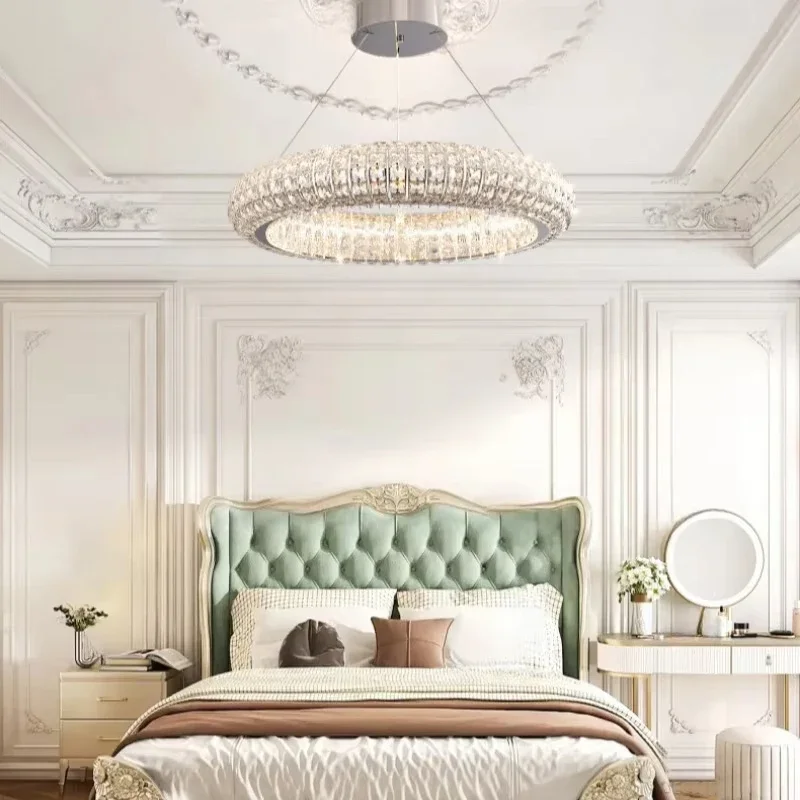 

Crystal Chandelier LED Lighting Elegant French Design for Bedroom And Dining Room Modern Luxurious Fixture Decoration