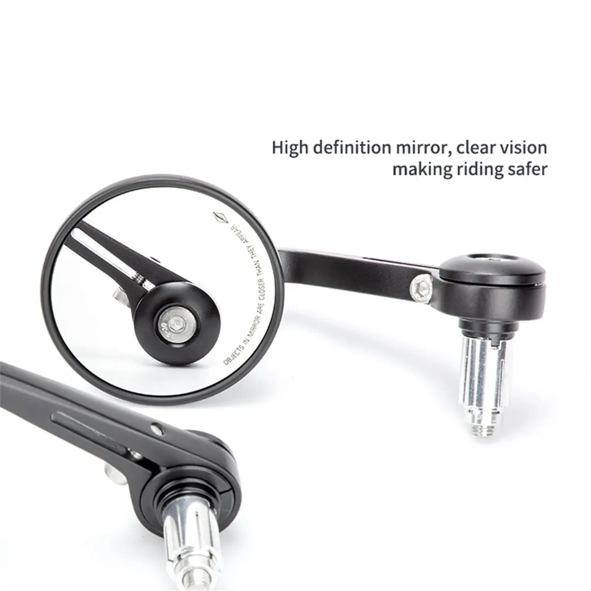 update. 22mm Motorcycle Handlebar End Mirror Aluminum Alloy Rear Mirror Universal 7/8'' Hollow Handlebar Mirror Accessories
