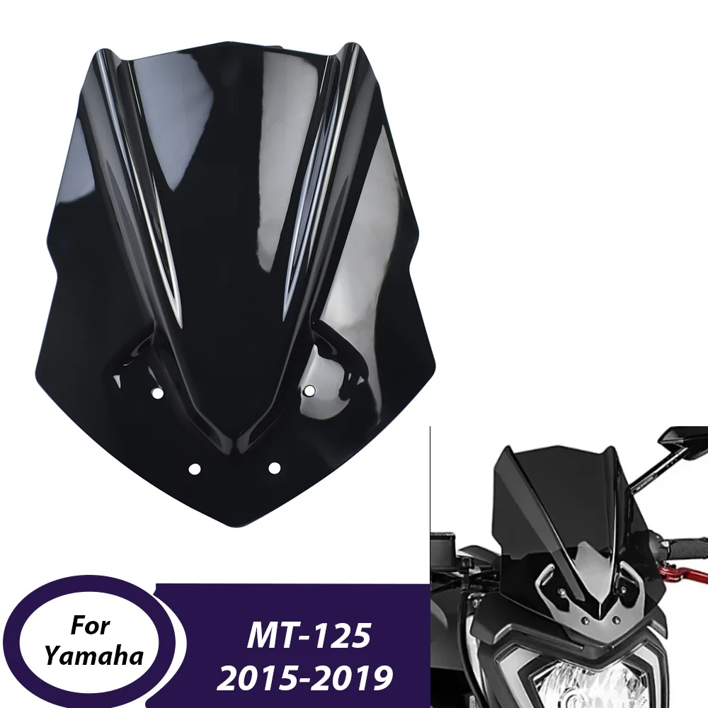 

Лобовое стекло мотоцикла для Yamaha MT-125 2015-2019 2018 MT125, ветрозащитный дефлектор, воздушный экран, аксессуары из АБС-пластика