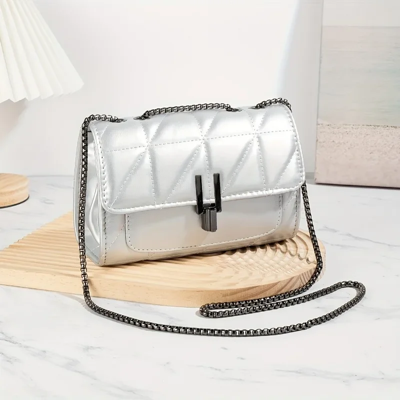 

Women's Versatile Chain Bag 2024 New High-end Fashion Shoulder Bag Light Luxury Diamond Embroidered Messenger Bag Bag Women