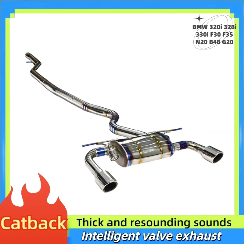 For BMW 320i328i 330i F30F35 N20 B48G20 Catback Exhaust Stainless titianium alloy escape Exhaust Pipe Muffler Car Exhaust System