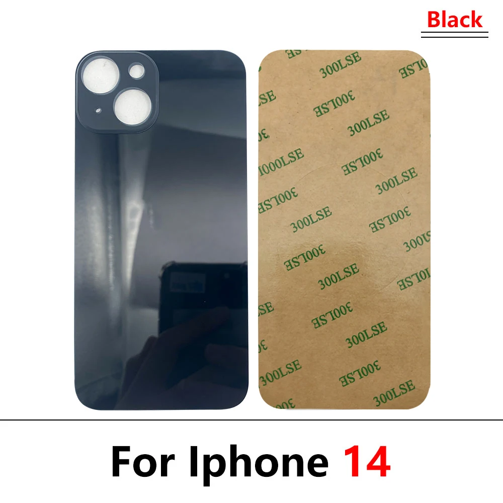 NEW Big Hole Replacement Back Glass Rear Door Housing Case For iPhone 14 Battery Back Cover Glass For iPhone 14 Plus