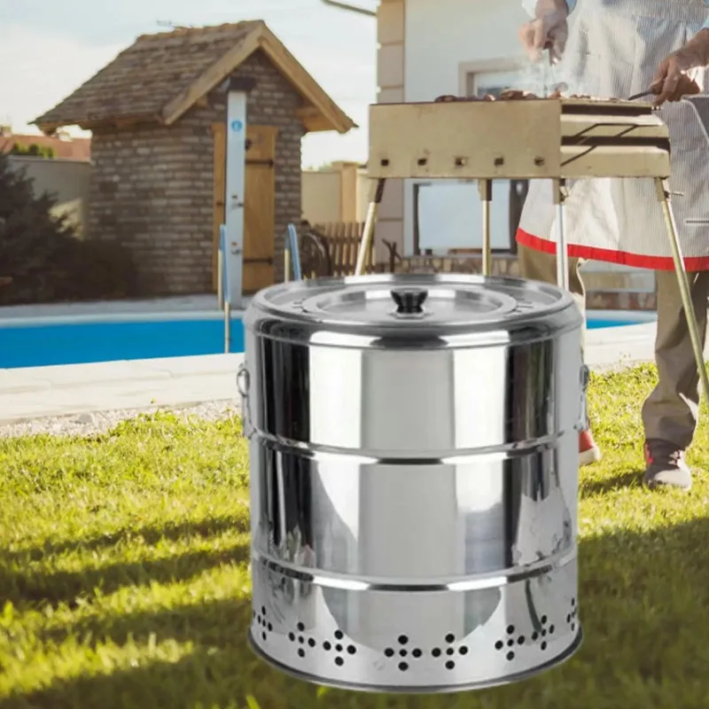 

Открытый кемпинг бездымный барбекю подвесной гриль портативный настольный гриль для приготовления пищи печи угольный гриль для барбекю бочка для пикника