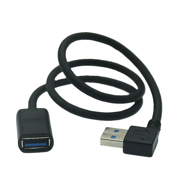 30cm 50CM 1M USB 3.0 Right Left Up Down Angle 90 Degree Extension 5Gbps USB 3.0 Cable Male To Female Adapter Cord USB Cables