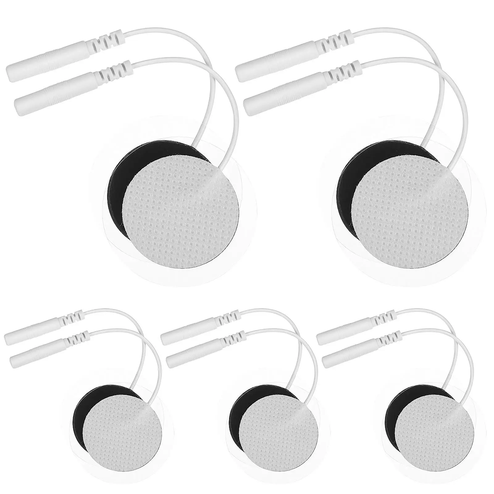 

10 Pcs Electrode Pads Round 3CM Self-adhesive Massage Replacement Conductive Skin-friendly No Residue Reusable Gel-free