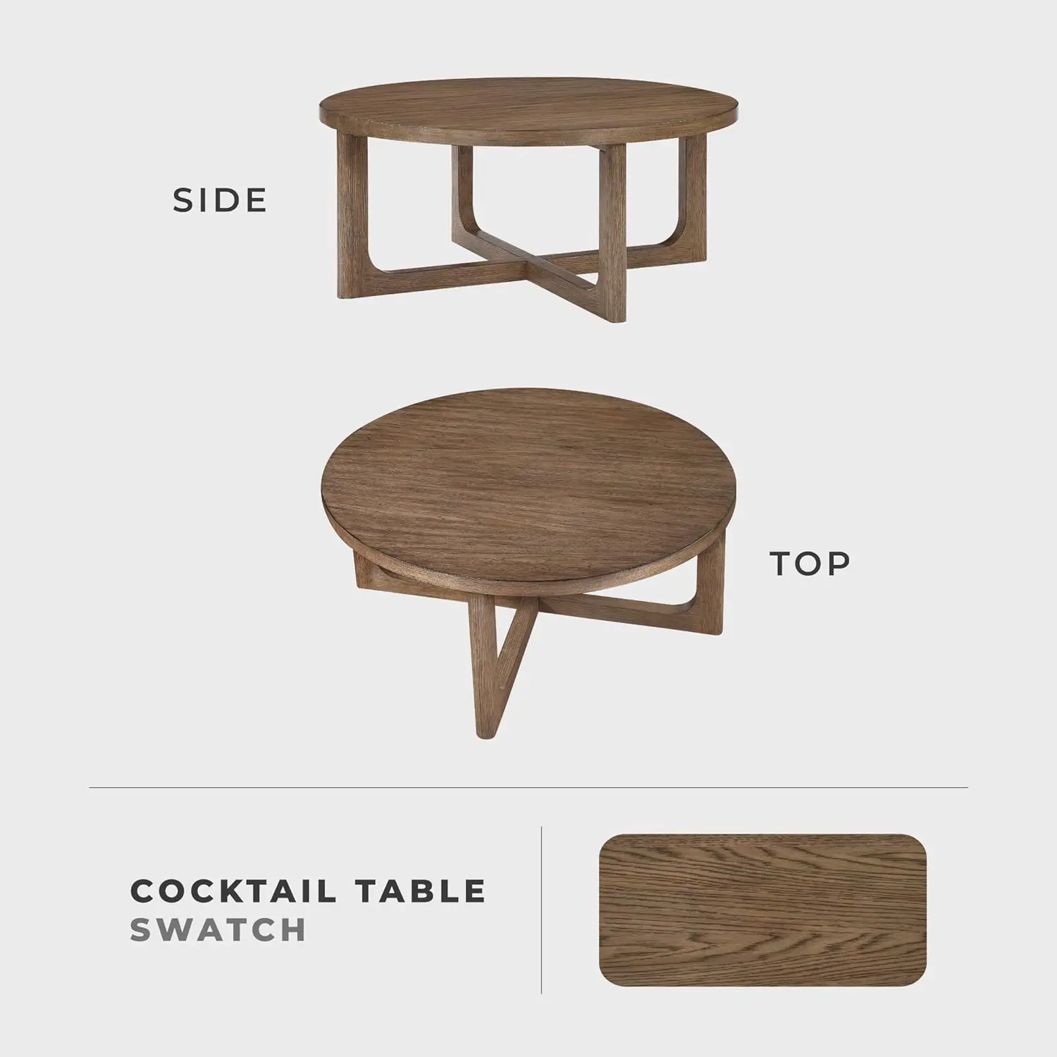 Coffee Table - Walnut Veneer WoodLivingRoomTablewithSturdyGeometric BaseEasy Assembly for Living Room/Lounge/Office/Waiting Area