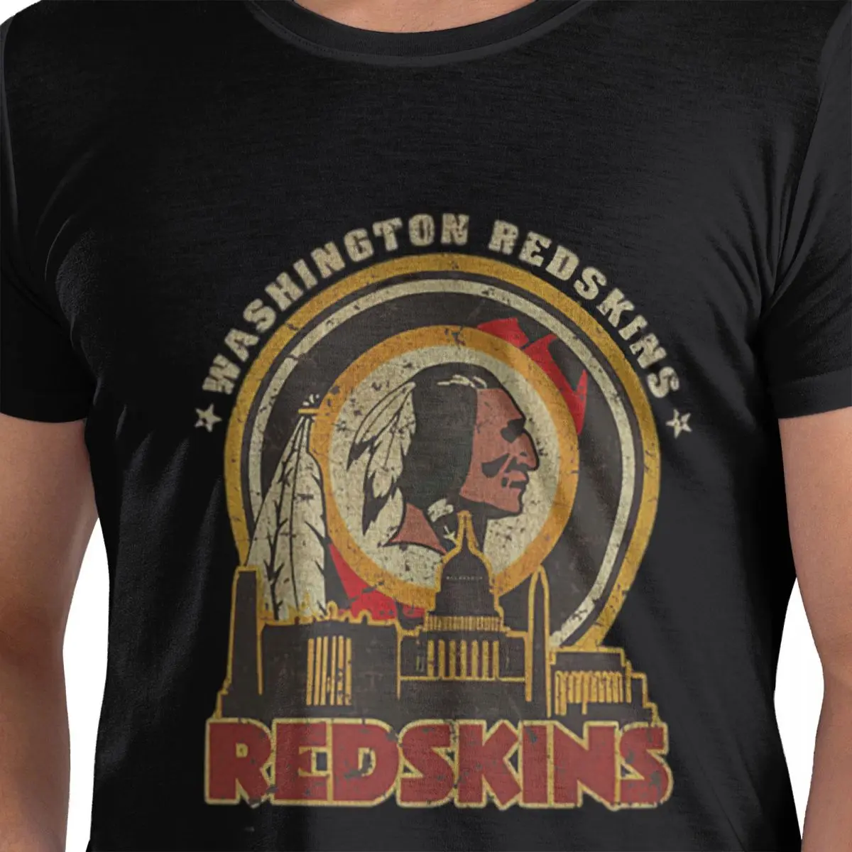 تي شيرت كلاسيكي للرجال من Washington Redskins 1937 Forever تي شيرت كبير الحجم تي شيرت رجالي قطني برقبة دائرية تي شيرت قصير صيفي للرجال