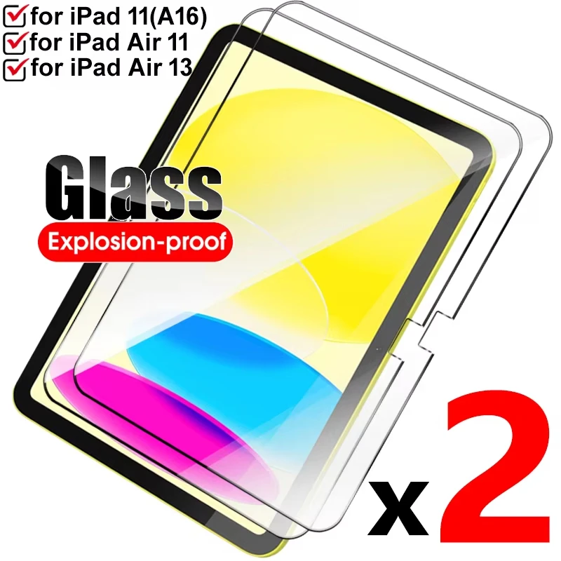 2PCS Tempered Glass Screen Protector For iPad Pro 13 12.9 11 6th M4 M2 2024 Air 5 4 3 2 1 9 9th 10 10th Gen Mini 6 10.9 10.2 9.7